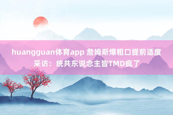 huangguan体育app 詹姆斯爆粗口提前适度采访：统共东说念主皆TMD疯了