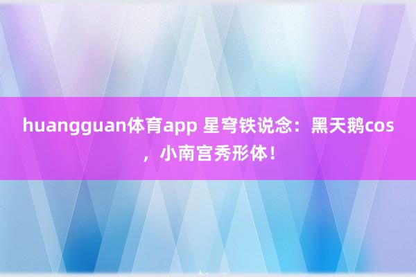 huangguan体育app 星穹铁说念：黑天鹅cos，小南宫秀形体！