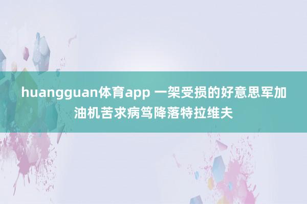 huangguan体育app 一架受损的好意思军加油机苦求病笃降落特拉维夫