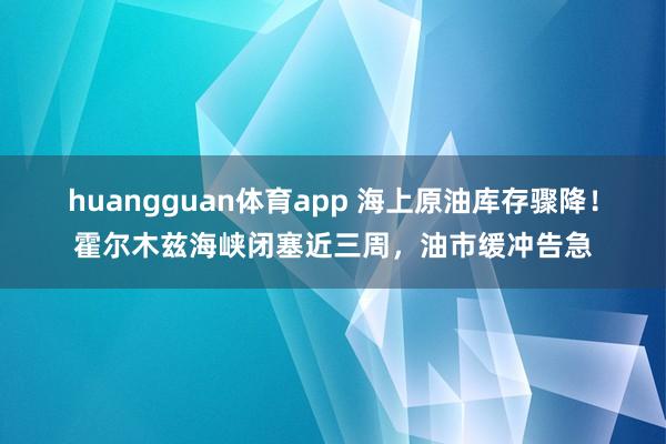 huangguan体育app 海上原油库存骤降！霍尔木兹海峡闭塞近三周，油市缓冲告急