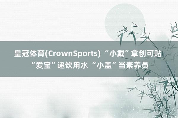 皇冠体育(CrownSports) “小戴”拿创可贴 “爱宝”递饮用水 “小盖”当素养员