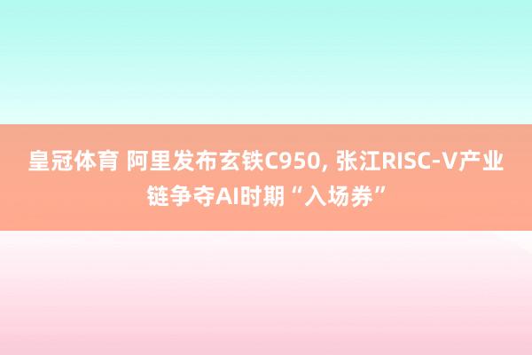 皇冠体育 阿里发布玄铁C950， 张江RISC-V产业链争夺AI时期“入场券”