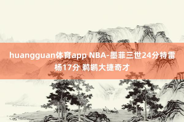 huangguan体育app NBA-墨菲三世24分特雷杨17分 鹈鹕大捷奇才