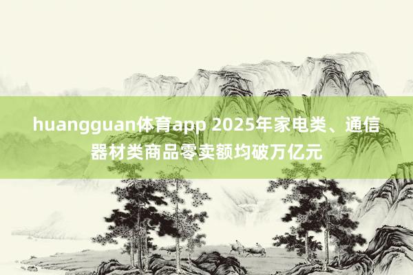huangguan体育app 2025年家电类、通信器材类商品零卖额均破万亿元