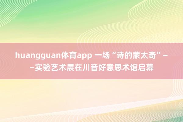 huangguan体育app 一场“诗的蒙太奇”——实验艺术展在川音好意思术馆启幕