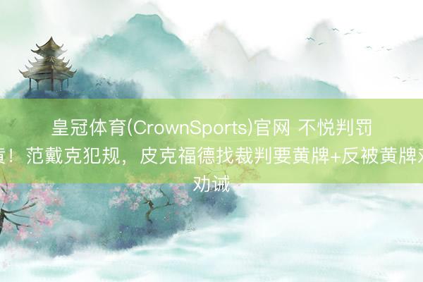 皇冠体育(CrownSports)官网 不悦判罚染黄！范戴克犯规，皮克福德找裁判要黄牌+反被黄牌劝诫