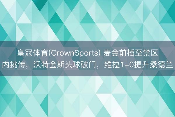 皇冠体育(CrownSports) 麦金前插至禁区内挑传，沃特金斯头球破门，维拉1-0提升桑德兰