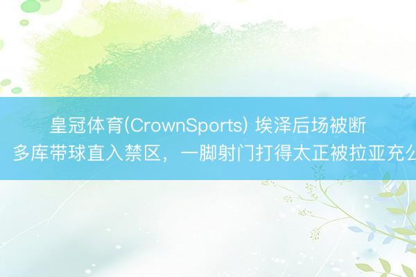 皇冠体育(CrownSports) 埃泽后场被断！多库带球直入禁区，一脚射门打得太正被拉亚充公