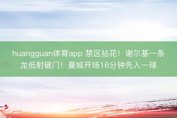 huangguan体育app 禁区拈花！谢尔基一条龙低射破门！曼城开场16分钟先入一球