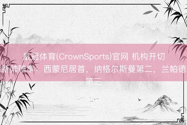 皇冠体育(CrownSports)官网 机构开切尔西新帅赔率：西蒙尼居首，纳格尔斯曼第二，兰帕德第三