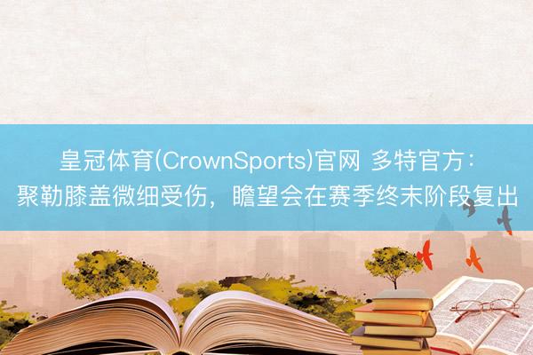 皇冠体育(CrownSports)官网 多特官方：聚勒膝盖微细受伤，瞻望会在赛季终末阶段复出