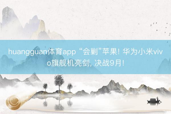 huangguan体育app “会剿”苹果! 华为小米vivo旗舰机亮剑， 决战9月!