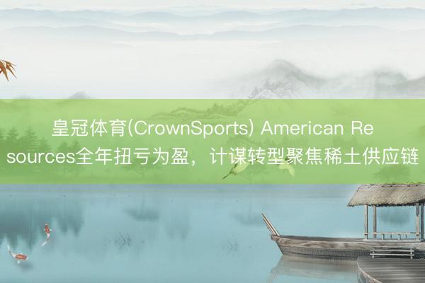 皇冠体育(CrownSports) American Resources全年扭亏为盈，计谋转型聚焦稀土供应链