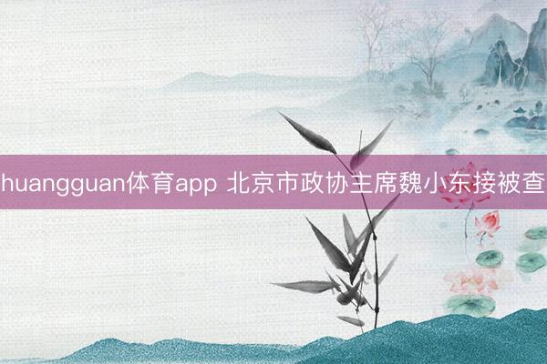 huangguan体育app 北京市政协主席魏小东接被查